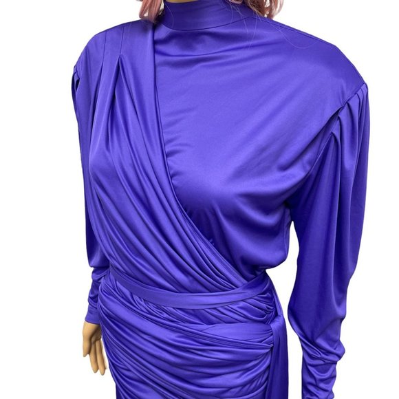 Satin Ruched Mini Dress - Picture 8 of 8
